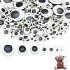 300Pcs 7 Style Luminous Plastic & Resin Wiggle Googly Eyes Cabochons DIY-CA0004-96-1