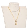 Heart Lock Pendant Necklaces NJEW-JN02971-4