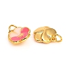 Brass Enamel Charms ZIRC-F816-02-3