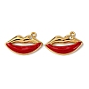 304 Stainless Steel Enamel Pendants X1-STAS-L299-05G-1