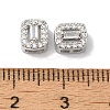 Brass Micro Pave Clear Cubic Zirconia Beads KK-G503-22P-3