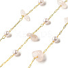 Handmade Natural Rose Quartz Chip Beaded Chains CHC-F020-02G-02-1