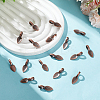 200Pcs Tibetan Style Alloy Glue-on Flat Pad Bails FIND-GO0002-98AB-4