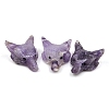 Natural Amethyst Carved Healing Wolf Head Figurines LS-PW-WG39842-02-1