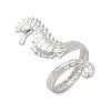 304 Stainless Steel Open Cuff Rings for Women RJEW-A079-03A-P-4