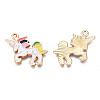 Rack Plating Alloy Enamel Pendants ENAM-T011-136B-3