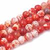 Dyed Natural Crackle Agate Beads Strands G-T100-03C-2