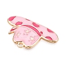 Rack Plating Alloy Enamel Pendants ENAM-N056-381KCG-01-2