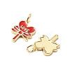 Brass Enamel Pendants KK-L237-025G-02-2