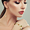 20Pcs Brass Micro Pave Cubic Zirconia Pendants KK-GO0002-10-6