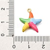 304 Stainless Steel Enamel Pendants STAS-B112-01G-01-3