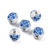 Spray Painted Wood European Beads WOOD-F017-08B-1