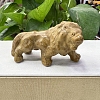 Natural Rhodochrosite Carved Healing Lion Figurines PW-WG35601-06-1