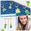 Alloy Enamel Frog Pendant Locking Stitch Markers HJEW-AB00070-4