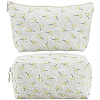 2Pcs 2 Styles Portable Travel Polyester Cosmetic Zipper Storage Clutch Bags ABAG-CY0001-01D-6