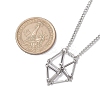 Non-Tarnish 3Pcs 3 Sizes Stainless Steel Macrame Pouch Empty Stone Holder for Necklace Makings NJEW-JN04821-4