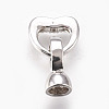 Brass Micro Pave Cubic Zirconia Fold Over Clasps KK-P164-07P-2