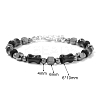 Adjustable Synthetic Non-magnetic Hematite Bead Stretch Bracelets PW-WG03C29-01-6