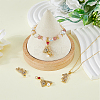 4Pcs 2 Style Brass Micro Pave Cubic Zirconia Charms KK-HY0003-14-4