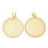 Brass with Cubic Zirconia Pendants X-KK-K332-16A-G-2