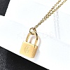 304 Stainless Steel Rolo Chain Pendant Necklaces NJEW-S444-01G-07-2