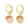 Real 18K Gold Plated Brass Dangle Leverback Earrings EJEW-L268-006G-07-1
