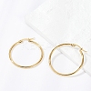 PVD Vacuum Plating 201 Stainless Steel Hoop Earrings with 304 Stainless Steel Pins for Women EJEW-D279-12G-04-1