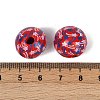 Independence Day Theme Wood European Beads WOOD-Z005-01A-02-3