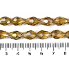 Transparent Electroplate Glass Beads Strands EGLA-N013-T10mm-B08-4