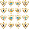 40Pcs Rack Plating Alloy Enamel Pendants PALLOY-SC0013-22-1