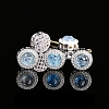 Alloy Pave Natural Blue Aquamarine Beads PW-WGA4791-01-1