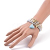 4Pcs 4 Style Natural & Synthetic Mixed Gemstone Beaded Stretch Bracelets Set BJEW-JB09115-6