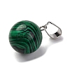 Round Synthetic Malachite Pendants G-Q434-18-2