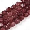 Dyed Natural White Jade Beads Strands G-T139-8mm-46O-2