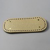 Oval PU Leather Knitting Crochet Bags Nail Bottom Shaper Pad DIY-WH0349-97C-1