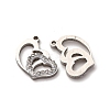 304 Stainless Steel Clay Rhinestone Pendants STAS-P406-17C-P-2