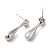 Rack Plating Brass Teardrop Stud Earrings for Women EJEW-Z019-08P-2