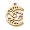 Real 18K Gold Plated 304 Stainless Steel Pendants STAS-R003-02G-010-1