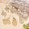 4 Pairs 4 Style Alloy Cluster Dangle Earrings EJEW-AN0004-25-7
