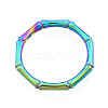Ion Plating(IP) 201 Stainless Steel Bamboo Sticker Finger Ring for Women RJEW-N038-130M-2