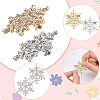 10Pcs 2 Colors Crystal Rhinestone Christmas Snowflake Brooch Pin JEWB-GF0001-29-6