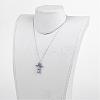 Natural Gemstone Pendant Necklaces NJEW-JN01645-4