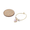 Evil Eye Heart Brass Enamel Pendants Wine Glass Charms Sets AJEW-JO00176-3