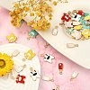 40Pcs 10 Styles Alloy Enamel Pendants ENAM-CJ0002-40-6