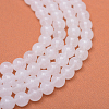 Round Natural White Jade Bead Strands X-G-R345-8mm-06-1