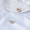 1 Pair Flower Zinc Alloy Hoop Earrings EJEW-LP0003-69-3