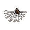 Natural Tiger Eye Pendants STAS-G363-07P-1