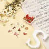 30Pcs 30 Style Light Gold Alloy Enamel Pendants ENAM-YW0001-81-7