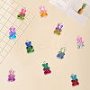 40Pcs 10 Colors Transparent Resin Pendants RESI-CP0001-11-7