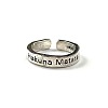 Motivational Slogan Alloy Cuff Rings FS-WGE3CFE-04-1
